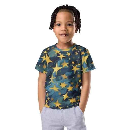 Celestial Current on a Kids Crew Neck T-Shirt