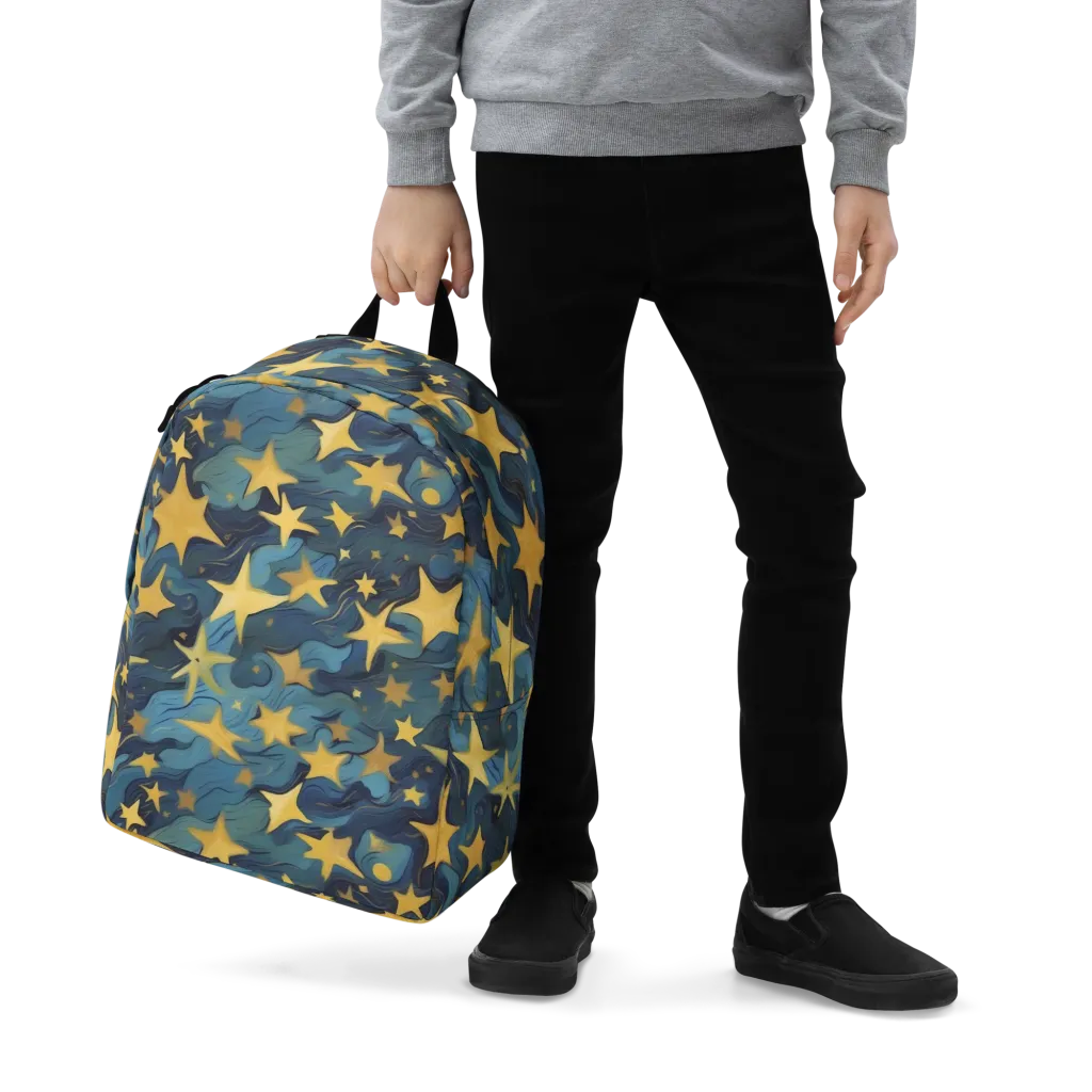 Celestial Current on Minimalist Backpack — Zoomed-in