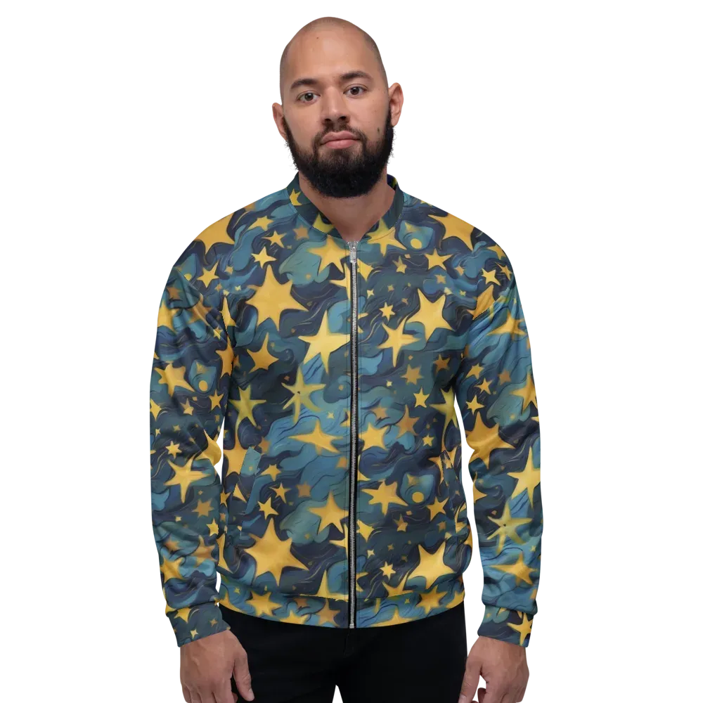 Celestial Current on Bomber Jacket — Front