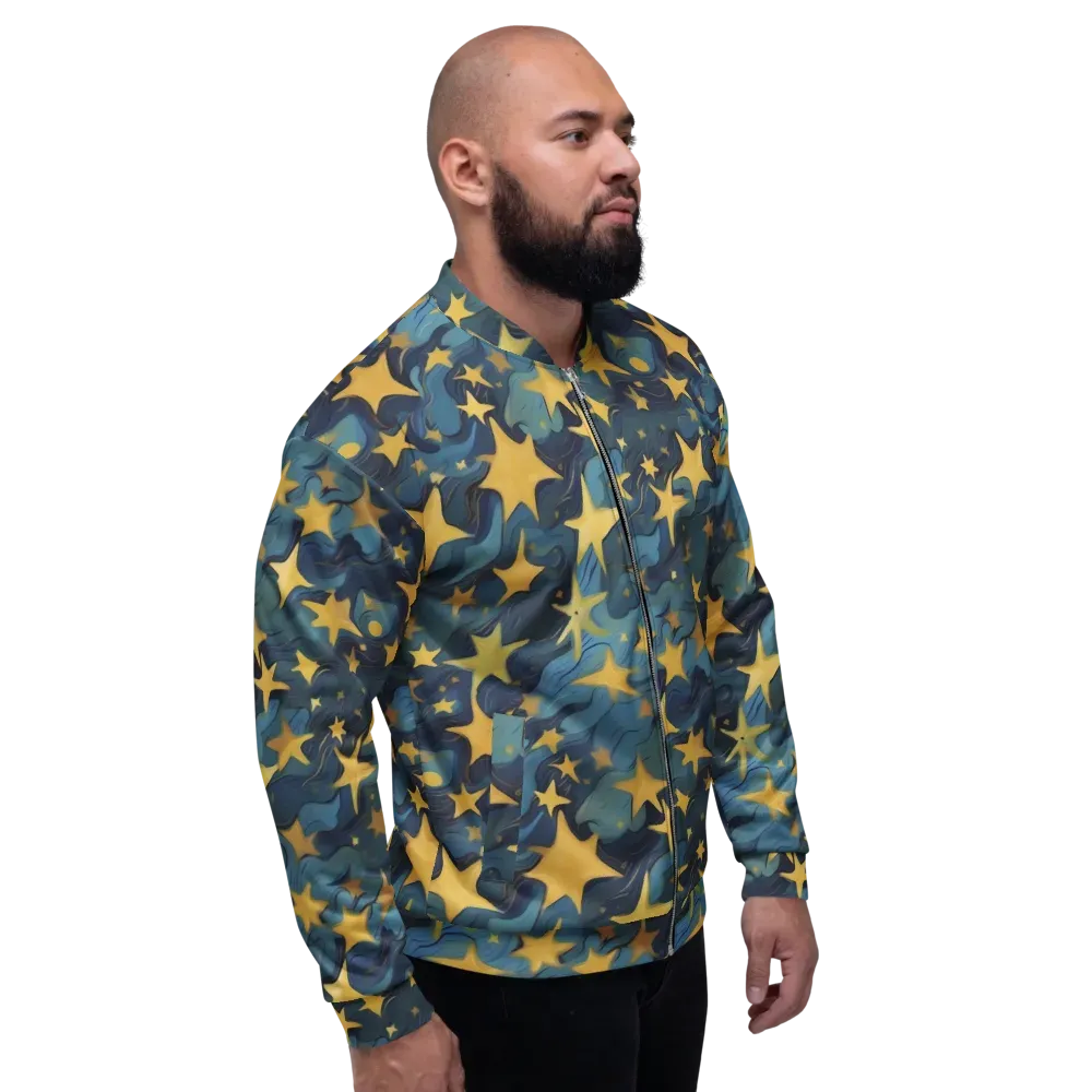 Celestial Current on Bomber Jacket — Right