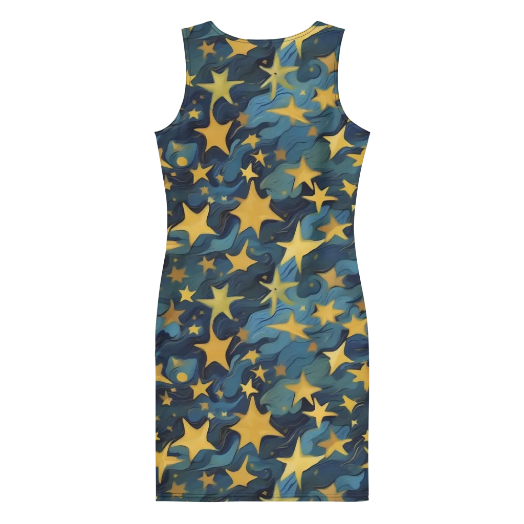 Celestial Current on Bodycon Dress — Back