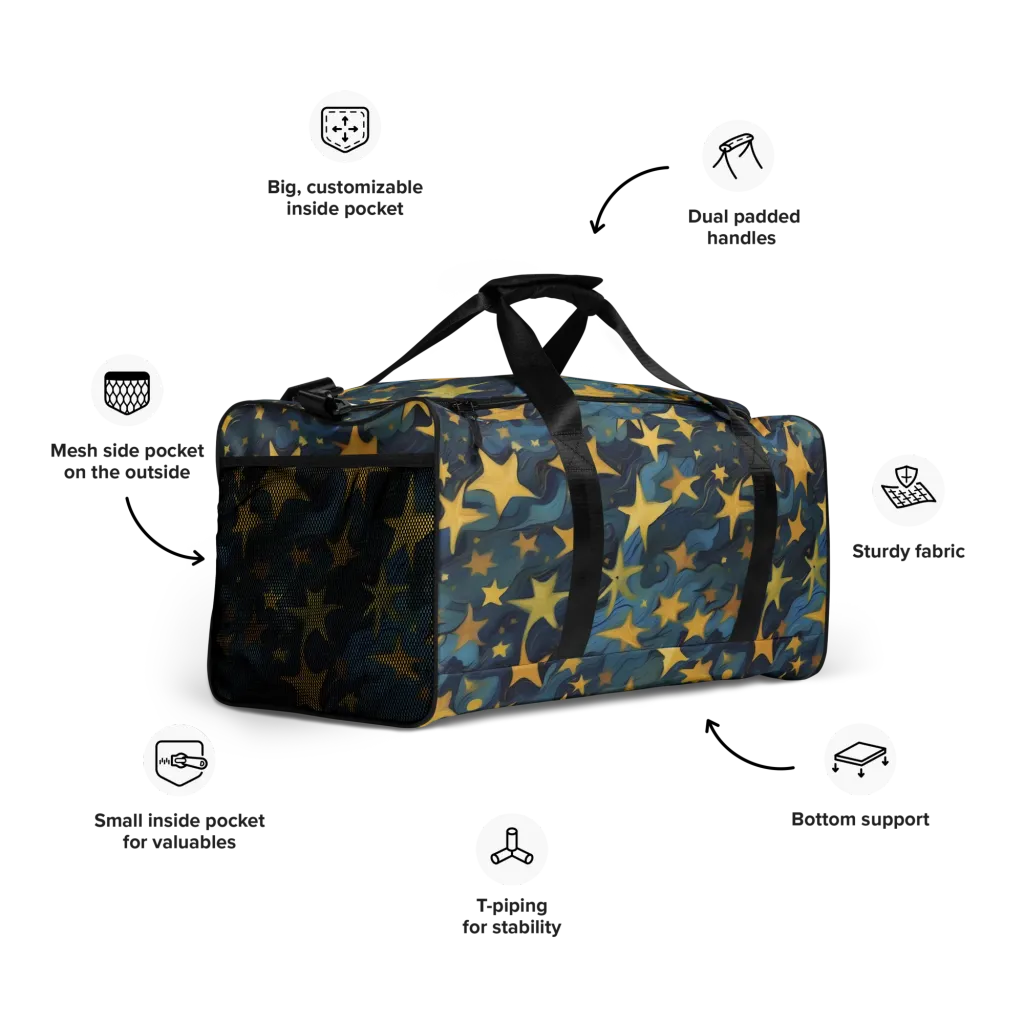 Celestial Current on Duffle Bag — Right Front