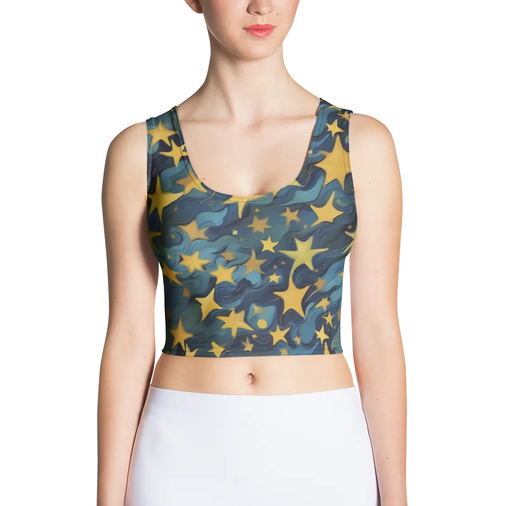 Celestial Current on Crop Top — Front