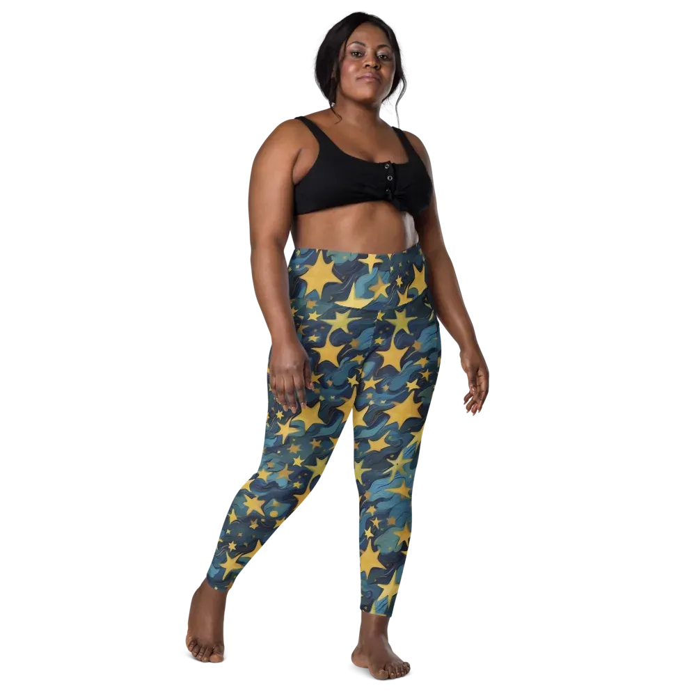 Celestial Current on Leggings with Pockets — Front