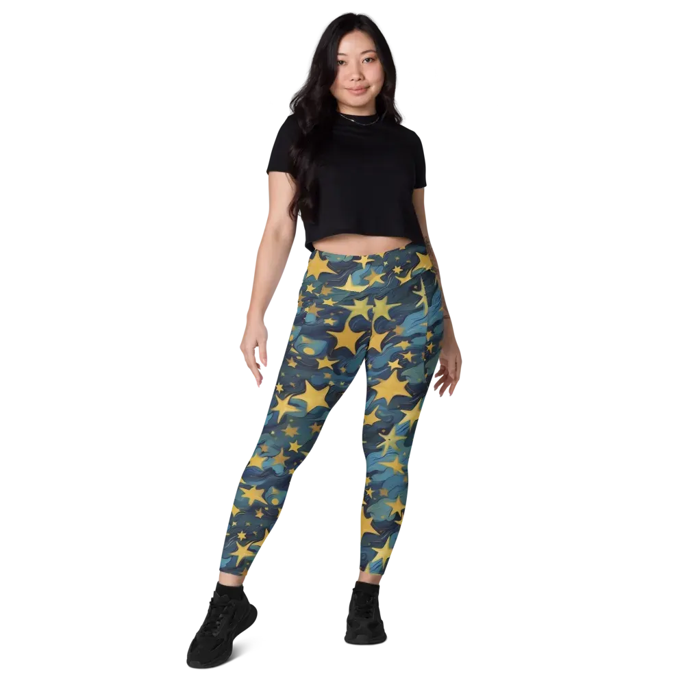Celestial Current on Leggings with Pockets — Front