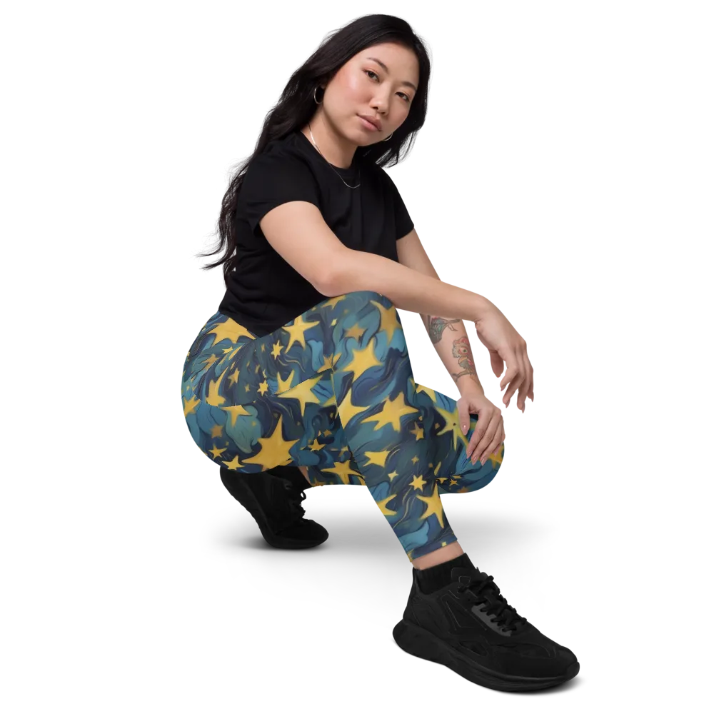 Celestial Current on Leggings with Pockets — Right Front