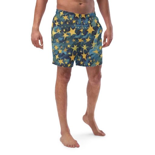 Celestial Current on a Swim Trunks