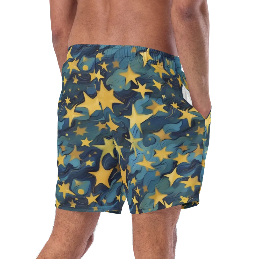 Celestial Current on Swim Trunks — Right Back