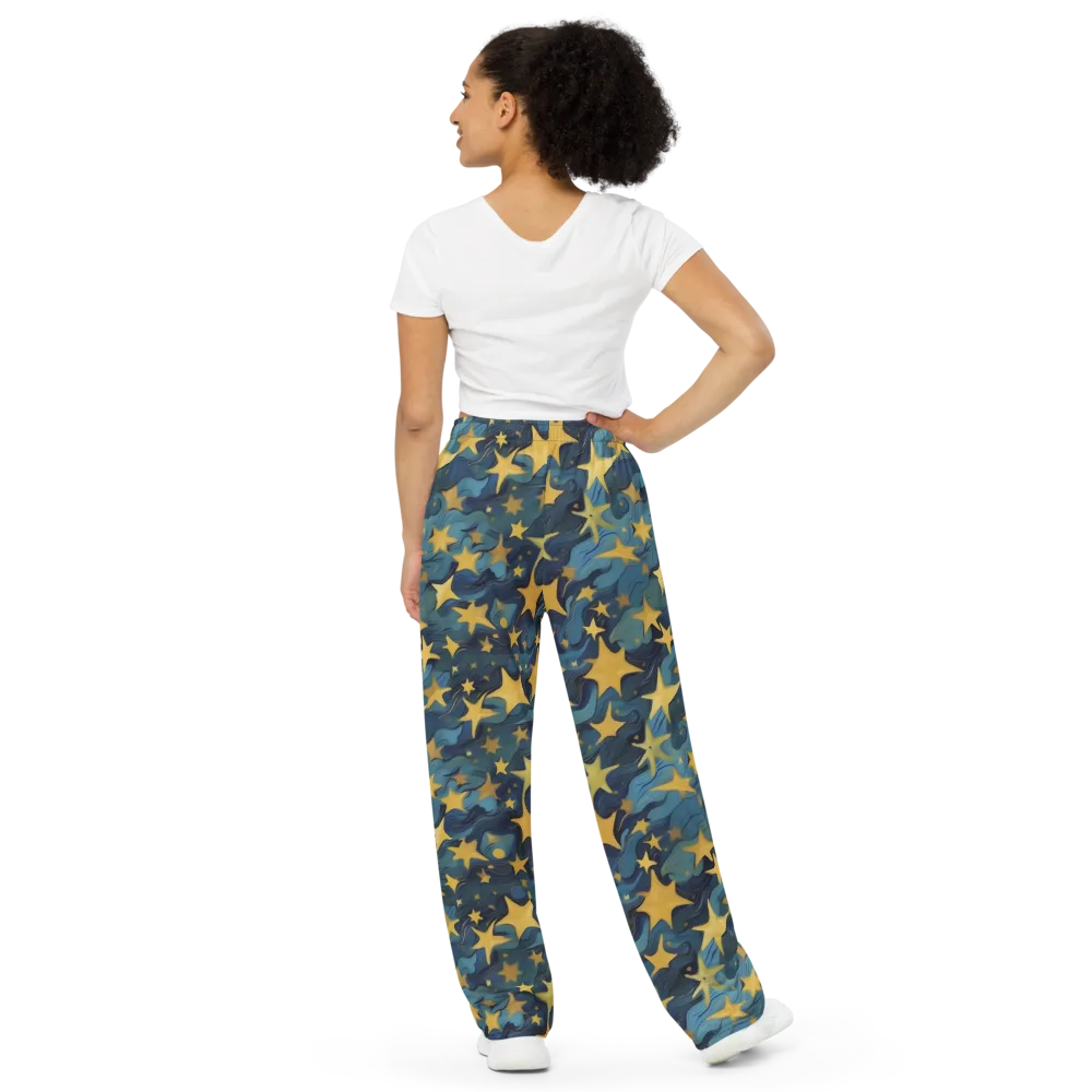 Celestial Current on Wide-Leg Pants — Back