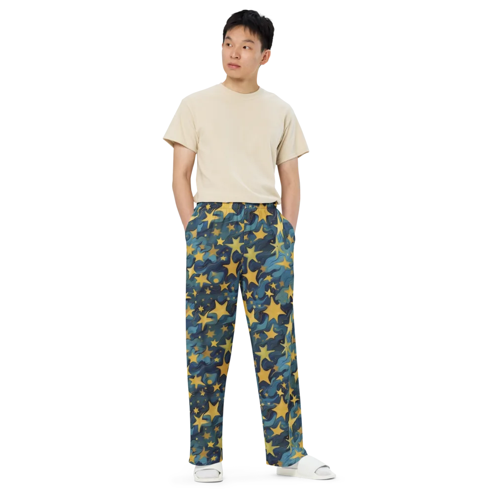 Celestial Current on Wide-Leg Pants — Front