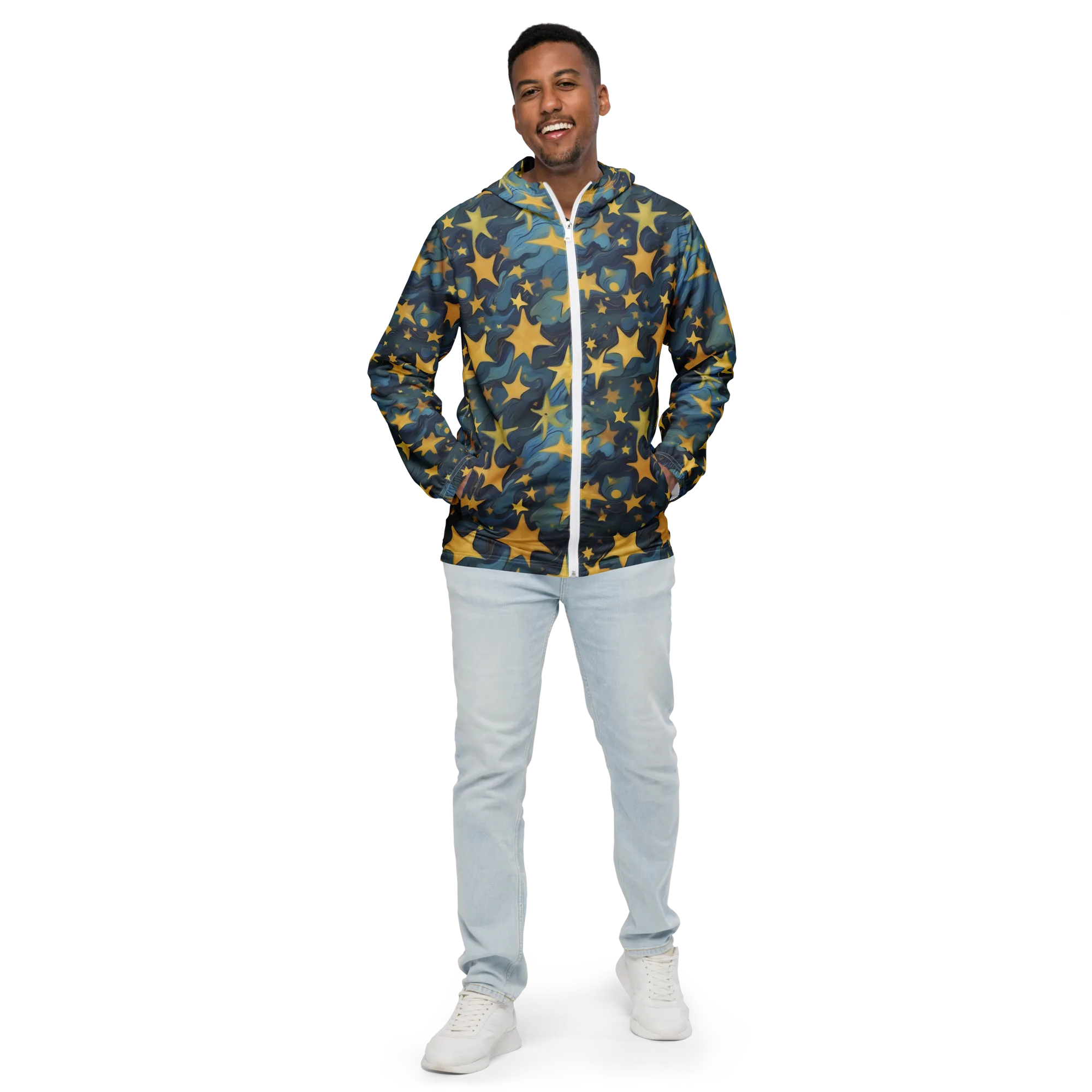 Celestial Current on Men's Windbreaker — Front