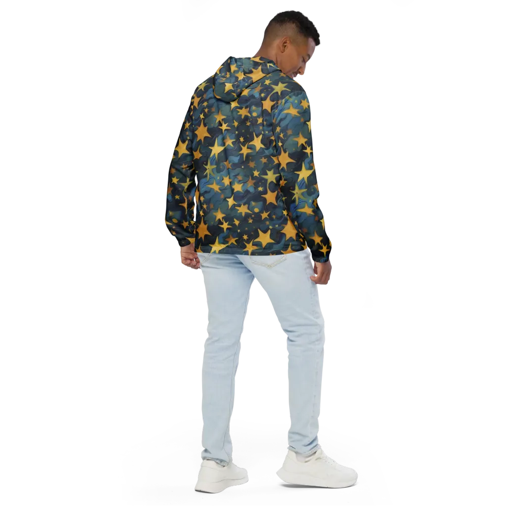 Celestial Current on Men's Windbreaker — Back
