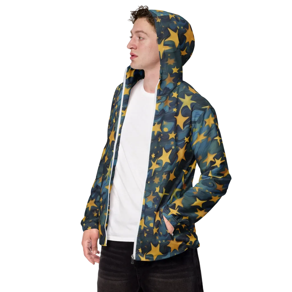 Celestial Current on Men's Windbreaker — Left Front
