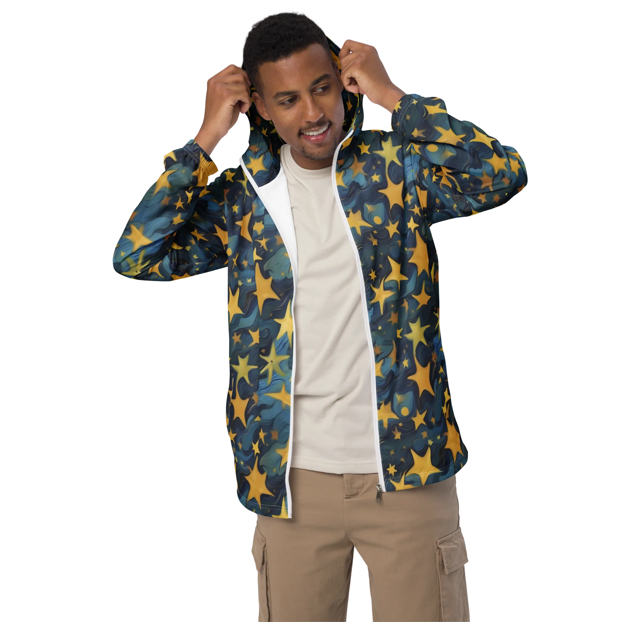 Celestial Current on Men's Windbreaker — Front