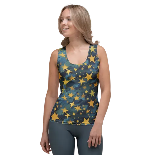 Celestial Current on a Women's Tank Top