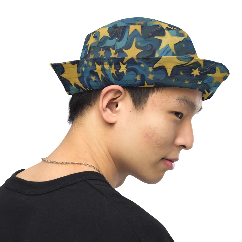 Celestial Current on Reversible Bucket Hat — Right Outside