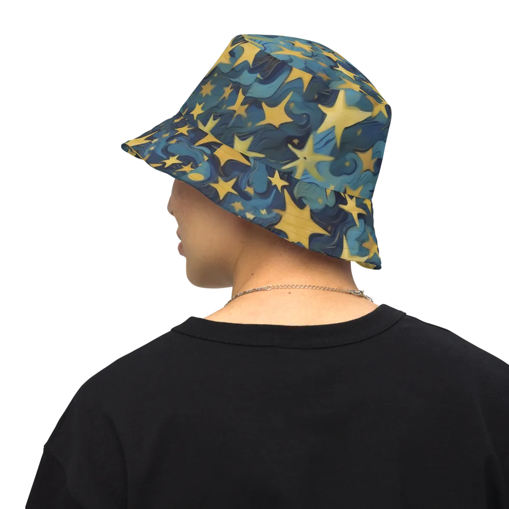 Celestial Current on Reversible Bucket Hat — Back Inside