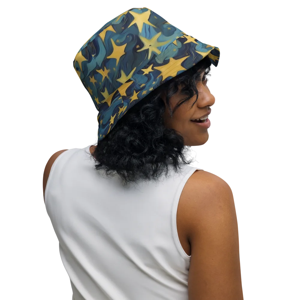 Celestial Current on Reversible Bucket Hat — Right Outside