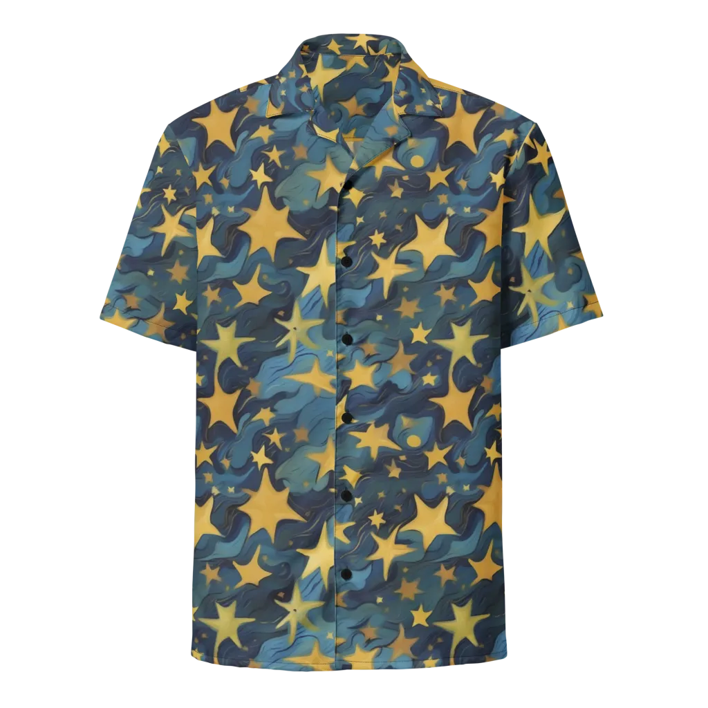 Celestial Current on Button Shirt — Front