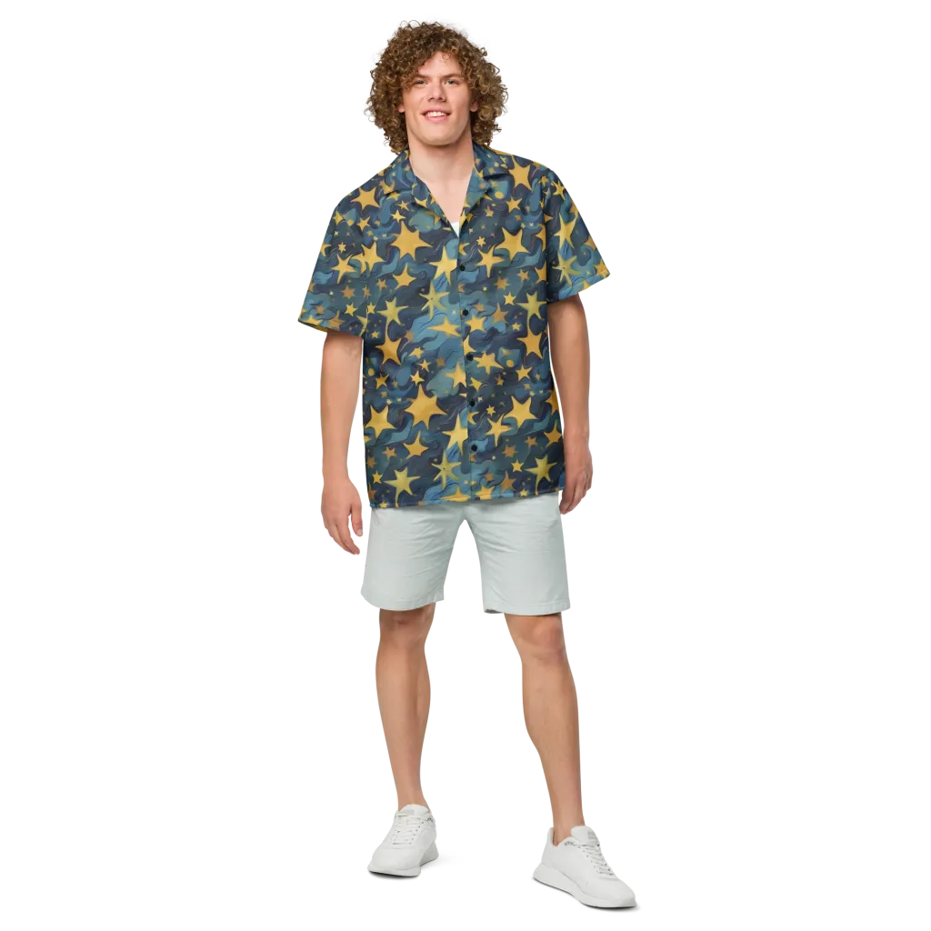 Celestial Current on Button Shirt — Front