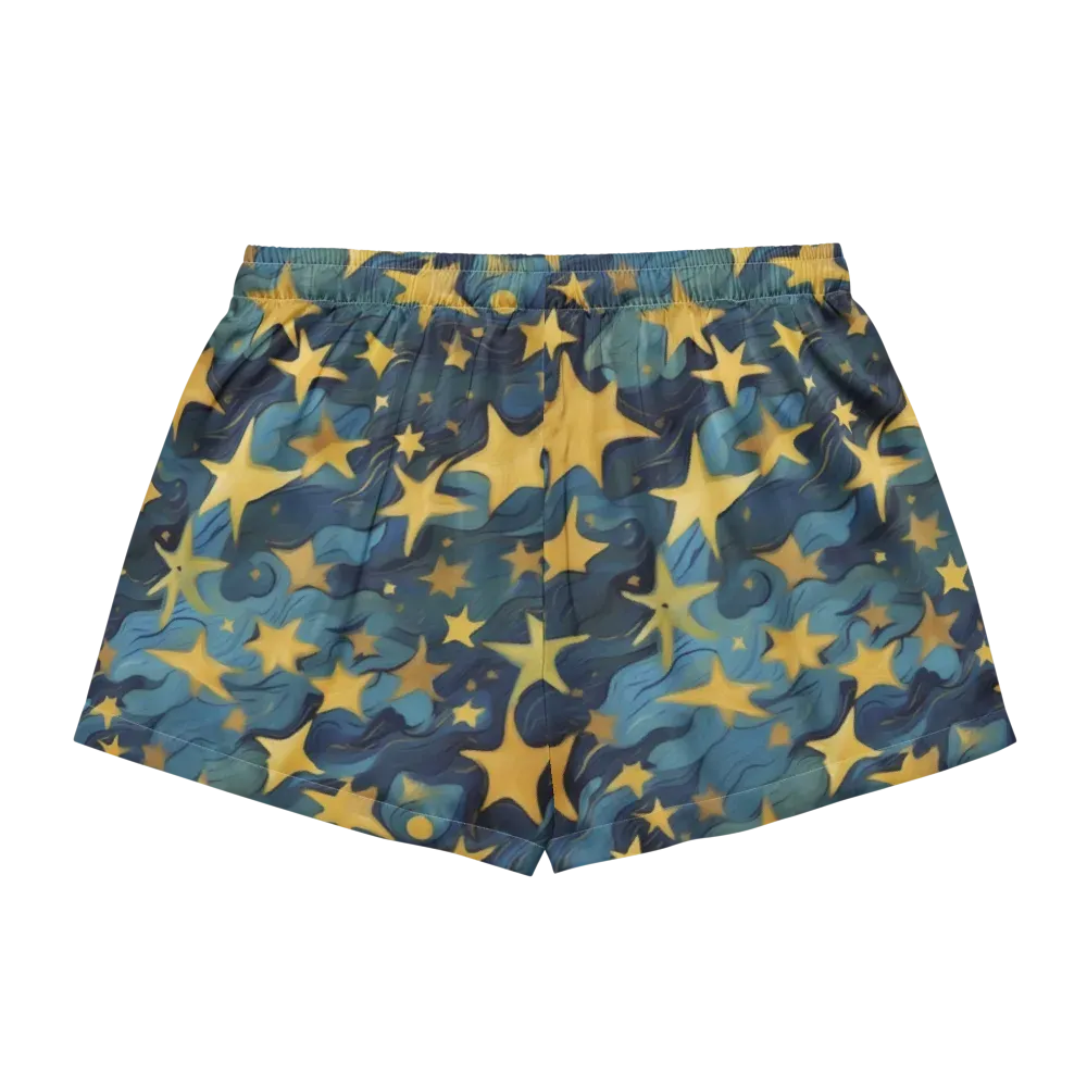 Celestial Current on Women's Pajama Shorts — Back