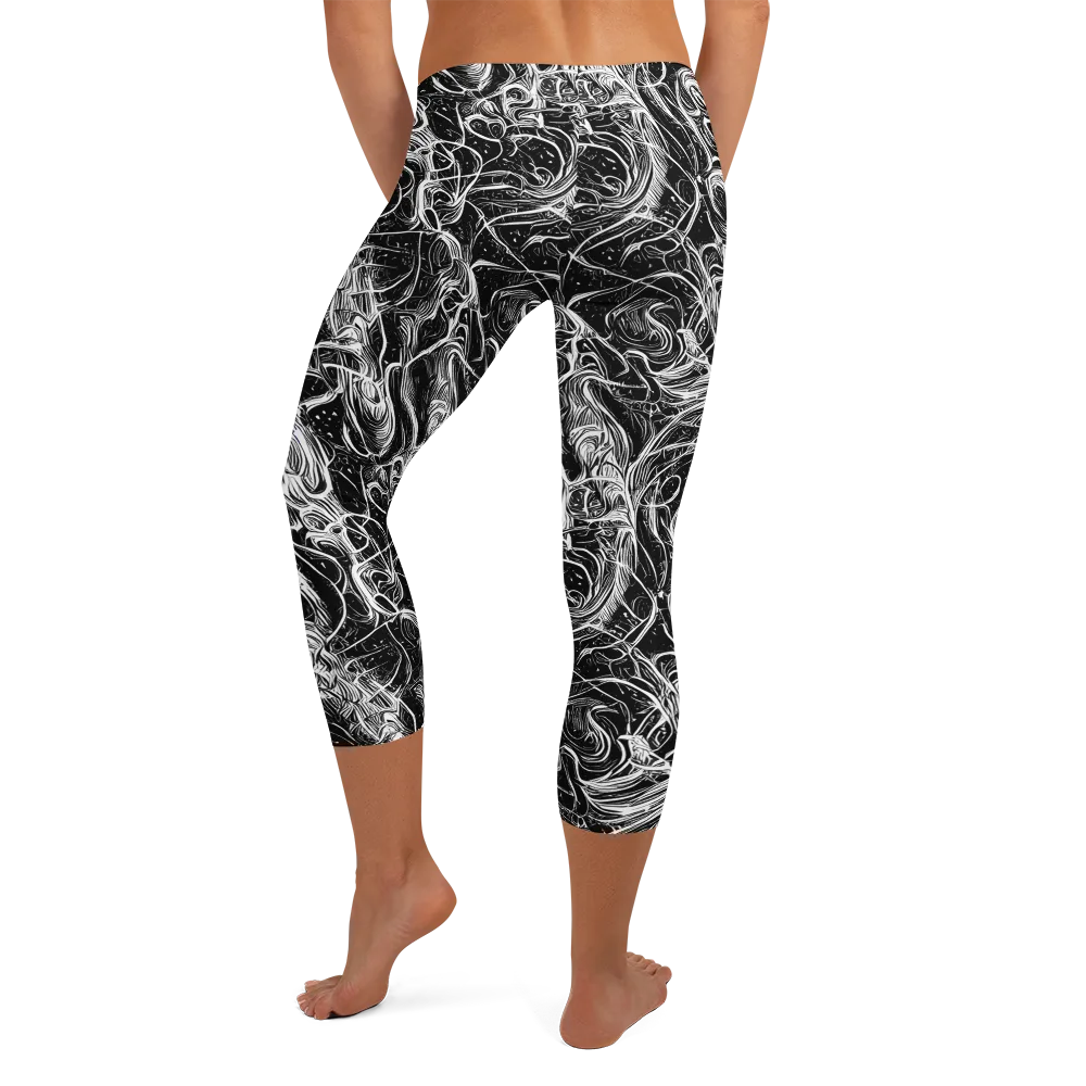 Ivory Riot on Capri Leggings — Back
