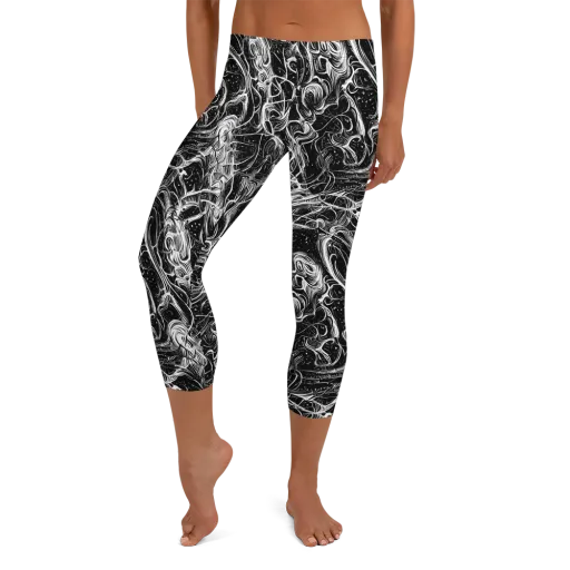 Ivory Riot on a Capri Leggings