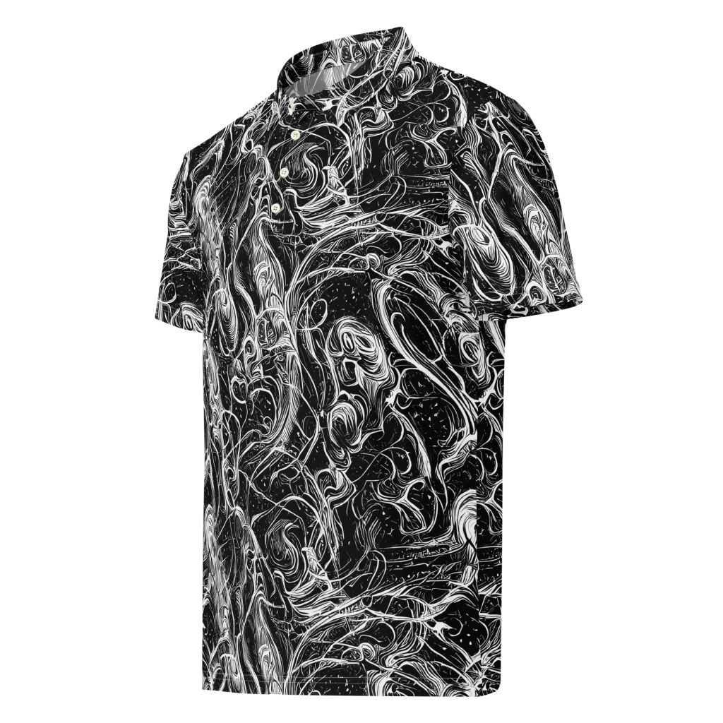 Ivory Riot on Men's Slim Fit Polo Shirt — Left Front