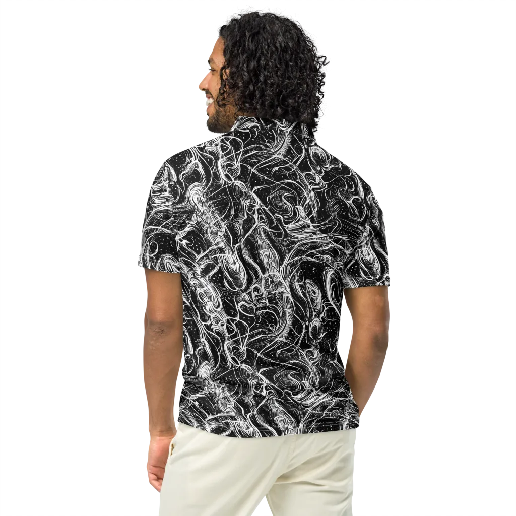 Ivory Riot on Men's Slim Fit Polo Shirt — Back