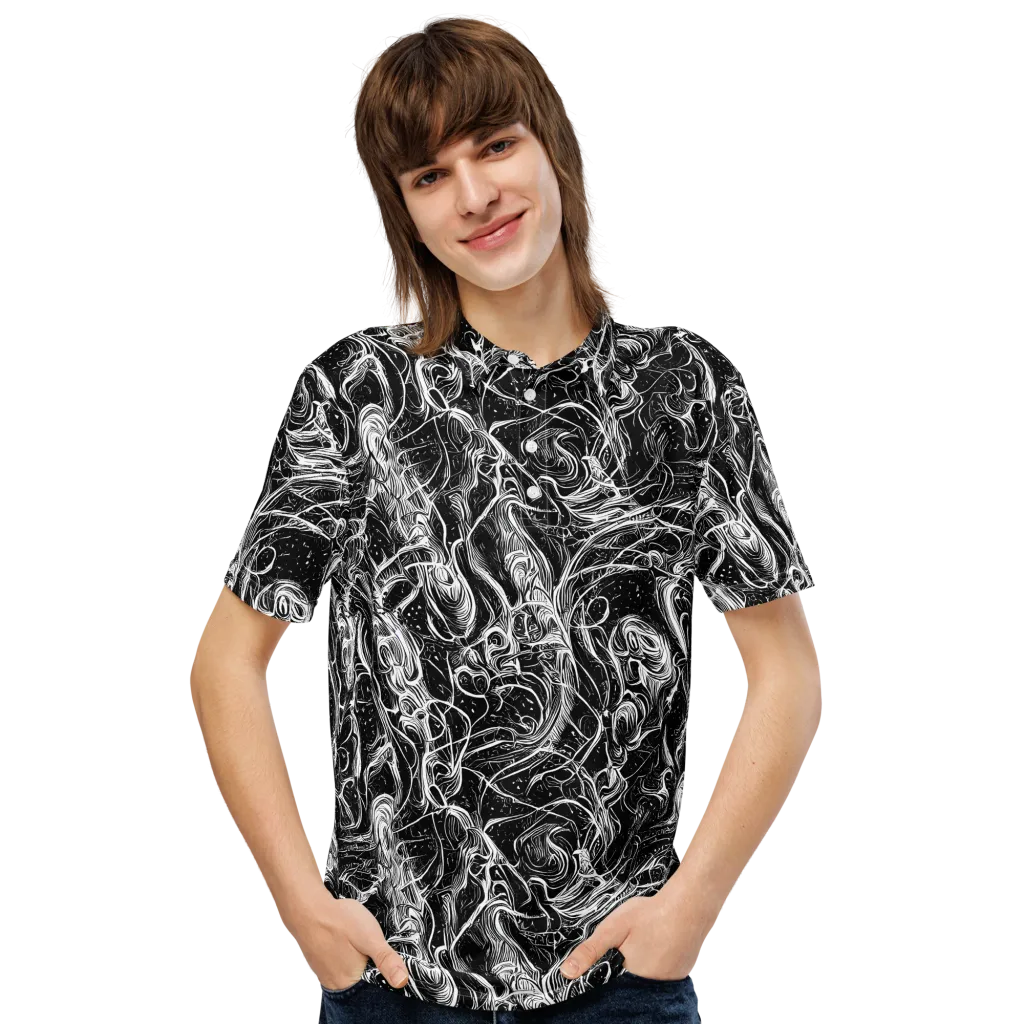 Ivory Riot on Men's Slim Fit Polo Shirt — Front