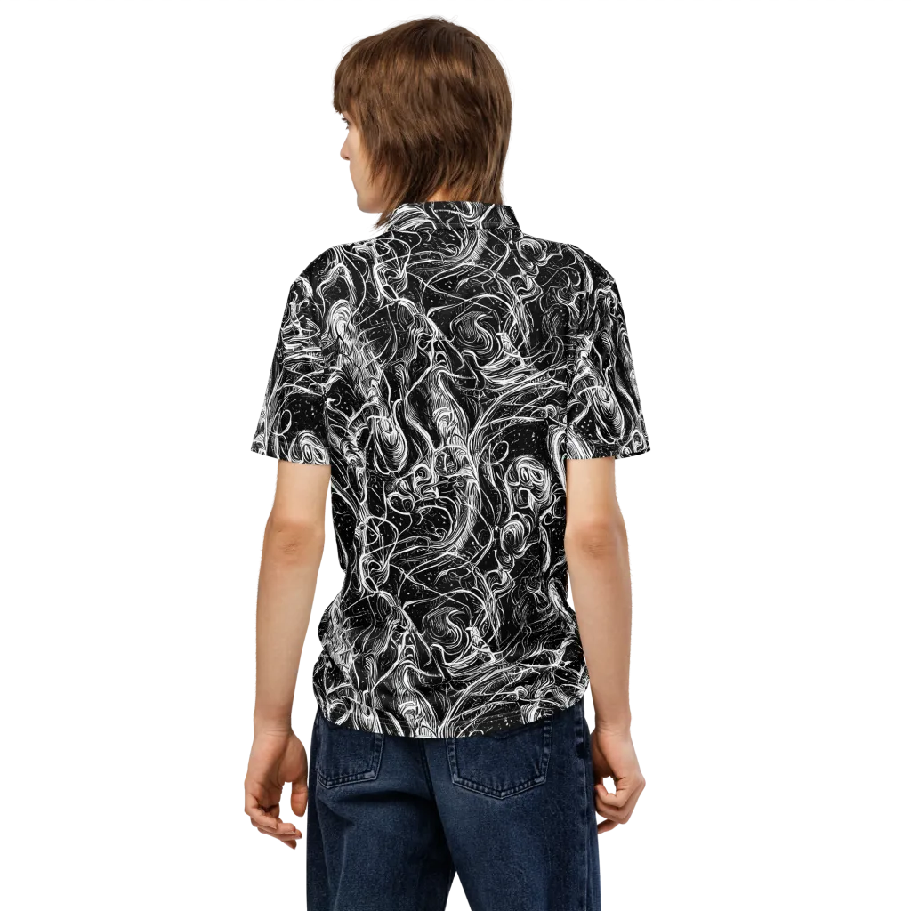Ivory Riot on Men's Slim Fit Polo Shirt — Back