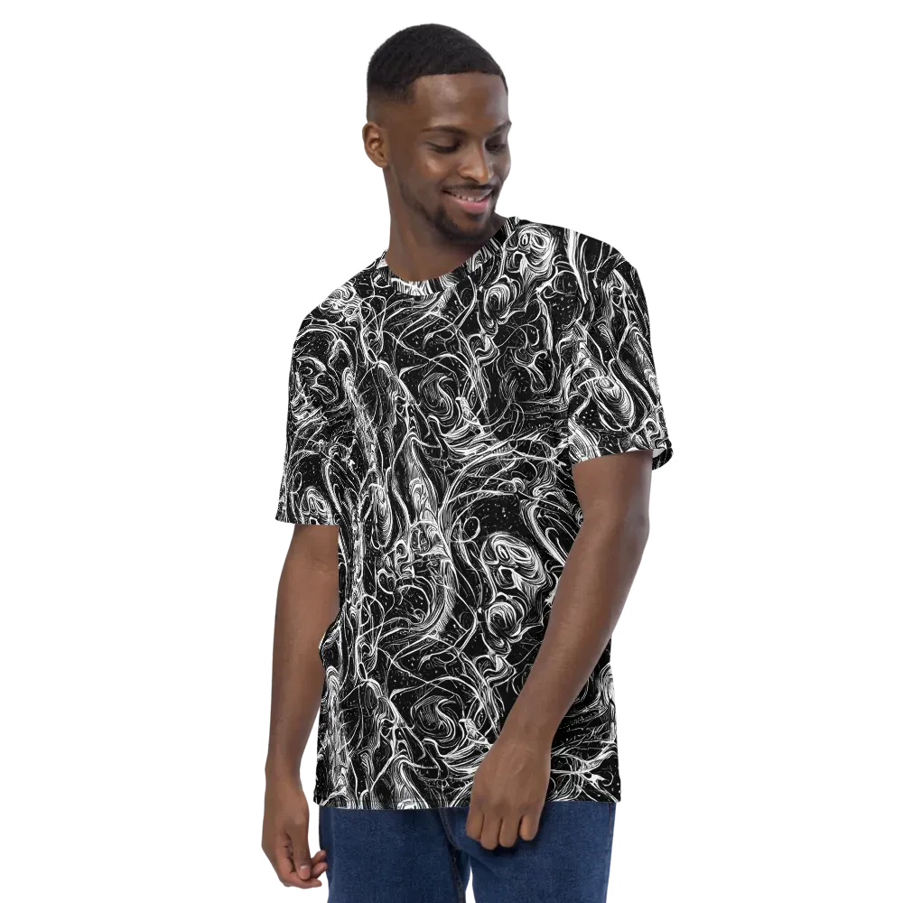 Ivory Riot on Men's Crew Neck T-Shirt — Left