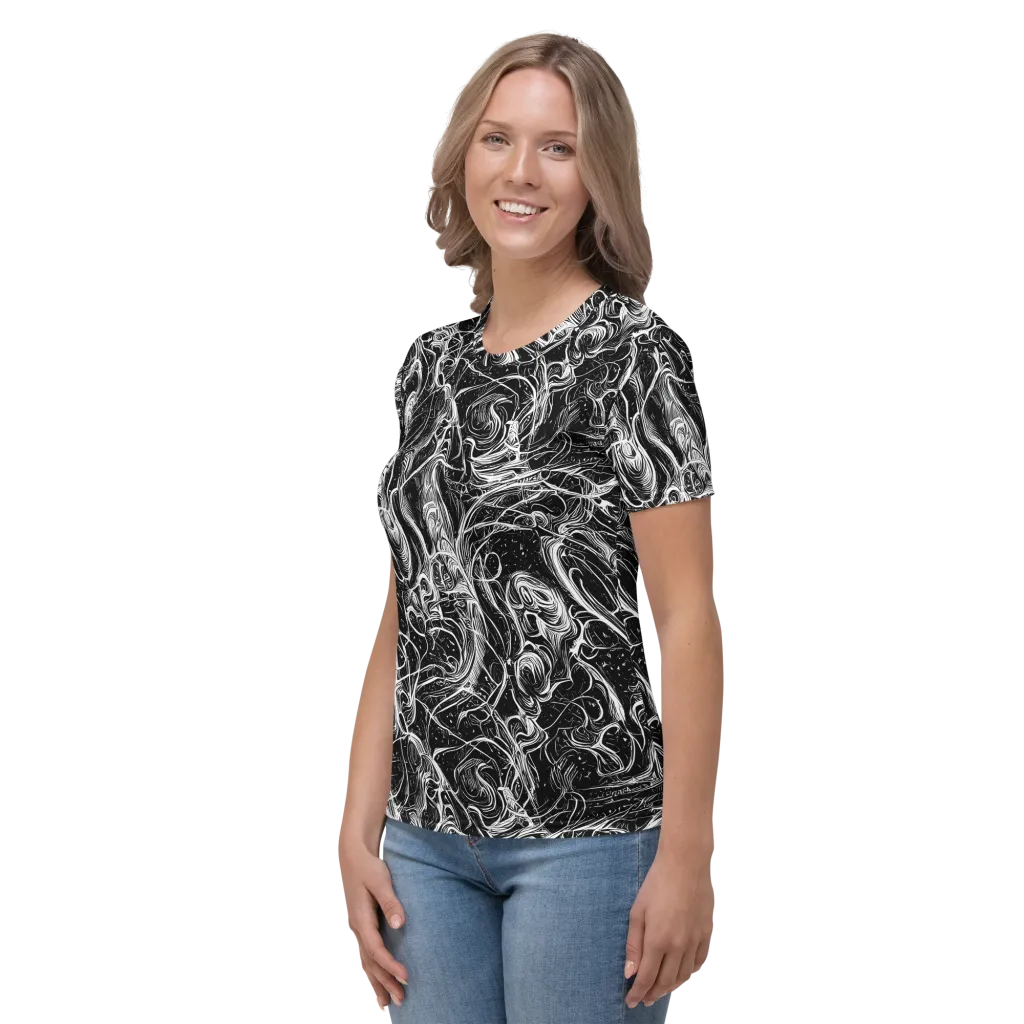 Ivory Riot on Women's Crew Neck T-Shirt — Left