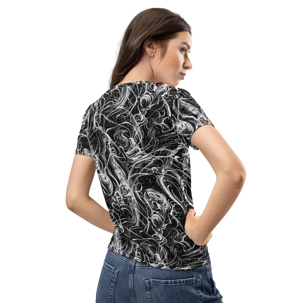 Ivory Riot on Women's Crew Neck T-Shirt — Back