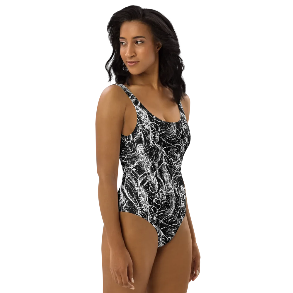 Ivory Riot on One-Piece Swimsuit — Right