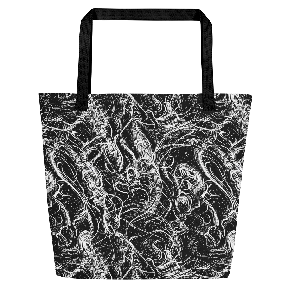 Ivory Riot on Large Tote Bag W/ Pocket — Front