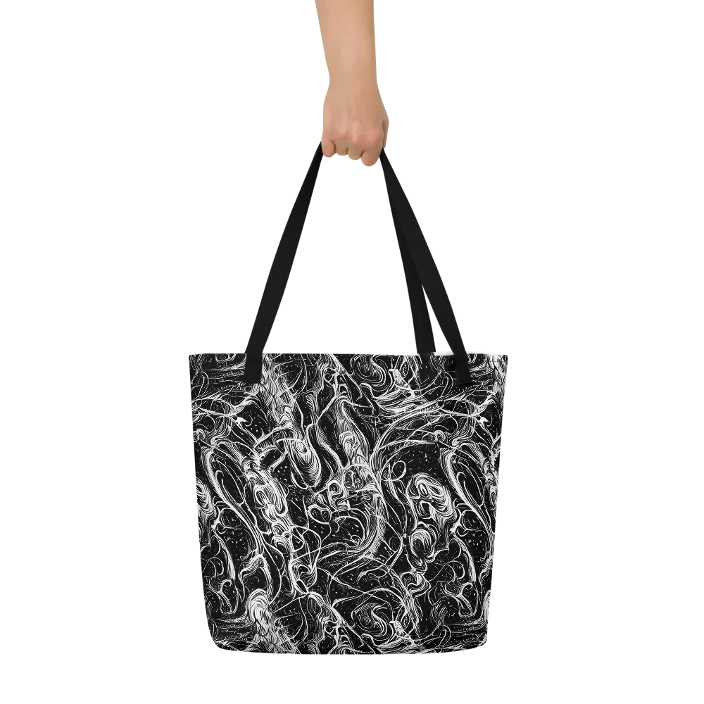 Ivory Riot on Large Tote Bag W/ Pocket — Front