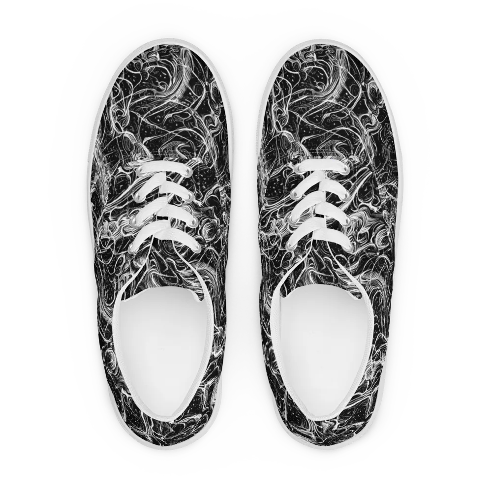 Ivory Riot on Men's Lace-Up Canvas Shoes — Front