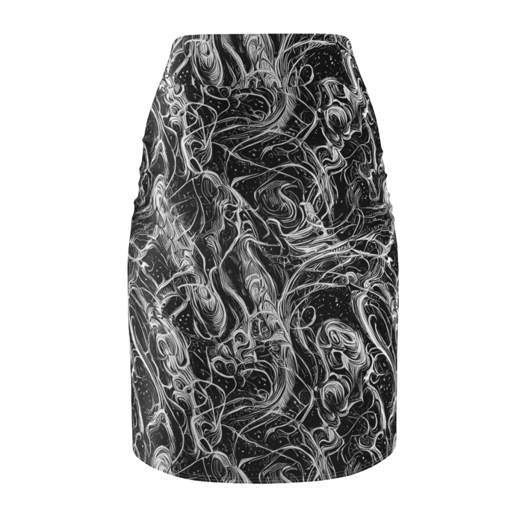 Ivory Riot on Pencil Skirt — Back