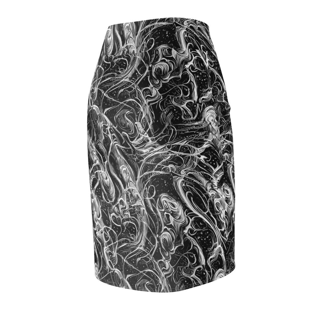 Ivory Riot on Pencil Skirt — Back Side