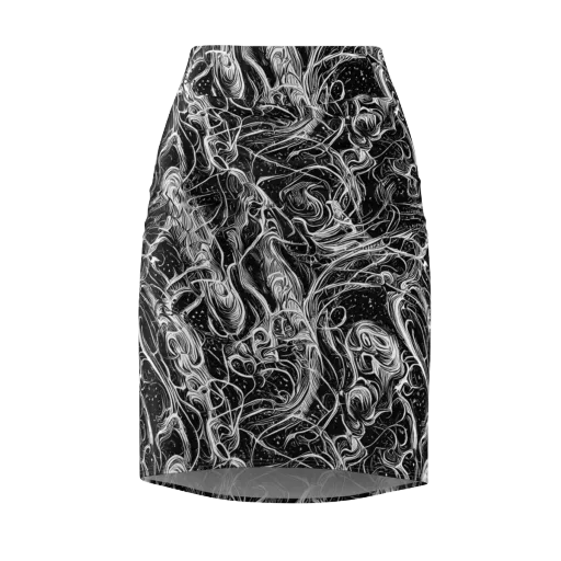 Ivory Riot on a Pencil Skirt