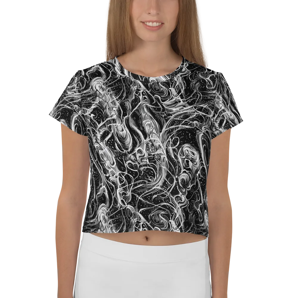Ivory Riot on Crop Tee — Front