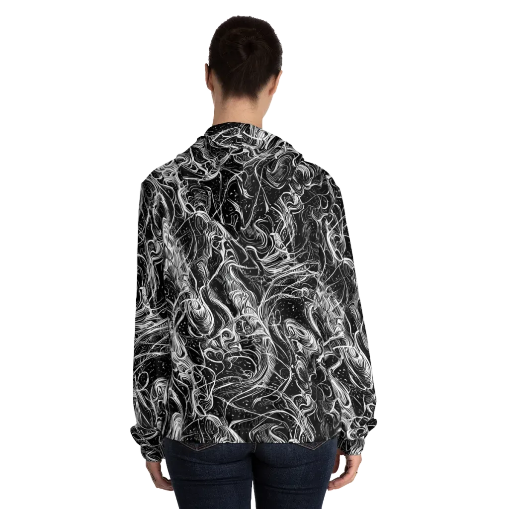 Ivory Riot on Women's Full-Zip Hoodie — Back On Person
