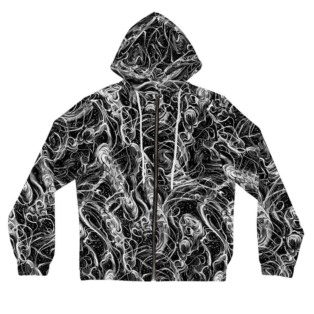Ivory Riot on Women's Full-Zip Hoodie — Front