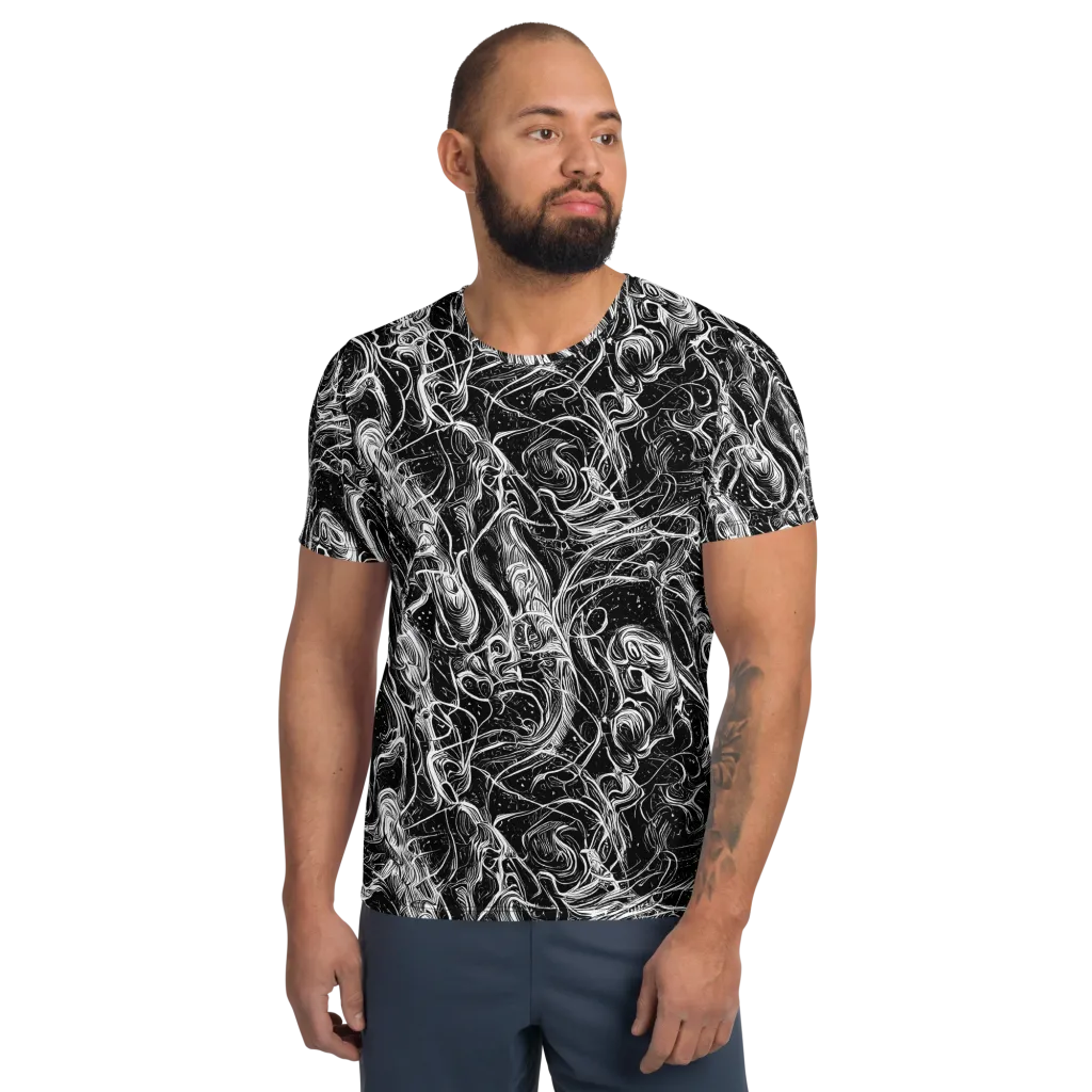Ivory Riot on Men's Athletic T-Shirt — Front