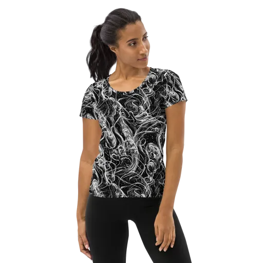 Ivory Riot on a Women's Athletic T-Shirt