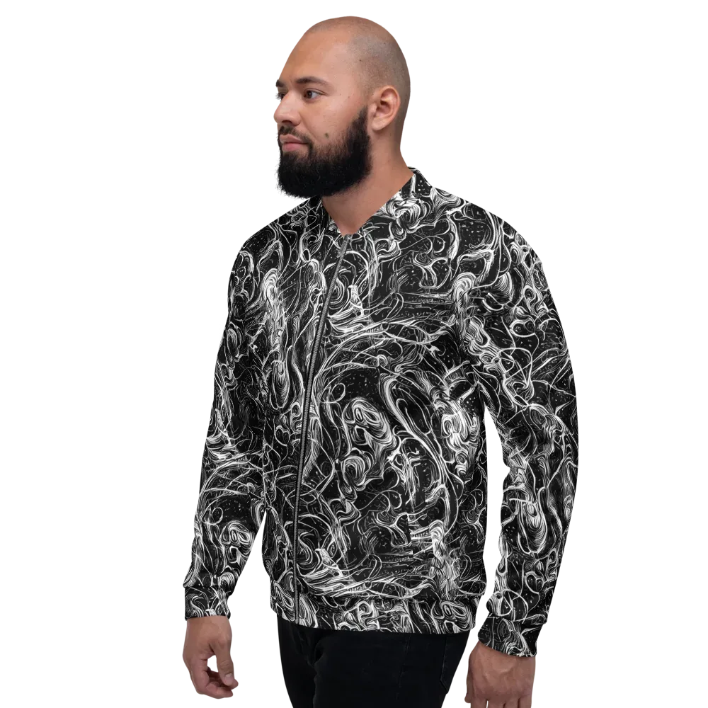 Ivory Riot on Bomber Jacket — Left