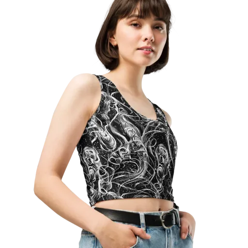Ivory Riot on a Crop Top