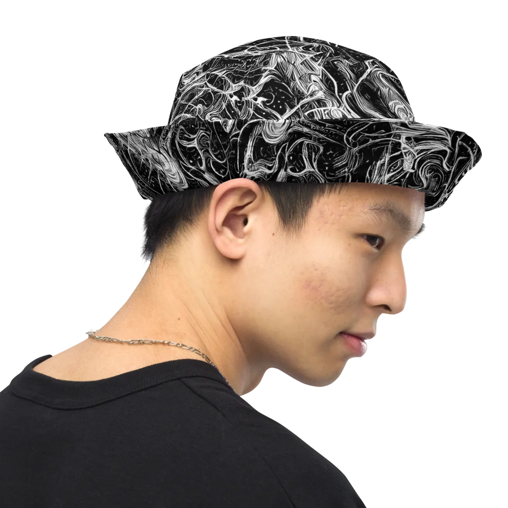 Ivory Riot on Reversible Bucket Hat — Right Outside