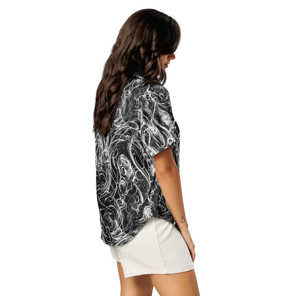 Ivory Riot on Women's Short Sleeve Pajama Top — Right Back